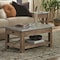 Alaterre Furniture Millwork 36" Wood and Zinc Metal Coffee Table with Shelf AWMW1371Z - alternate 3